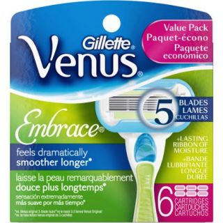 Gillette Venus Embrace Women's Razor Refills, 6 count
