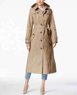 London Fog Hooded Long Trench Coat   Coats   Women
