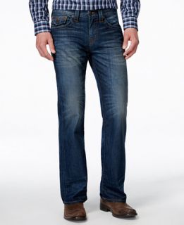 True Religion Mens Flap Urban Blue Wash Bootcut Fit Jeans   Jeans