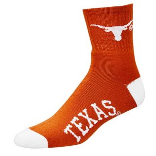 For Bare Feet College Logo Quarter Socks   Mens   Basketball   Accessories   Texas Longhorns   Dark Orange