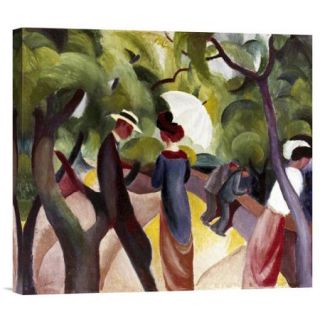 Global Gallery Promenade by August Macke Painting Print on Wrapped Canvas