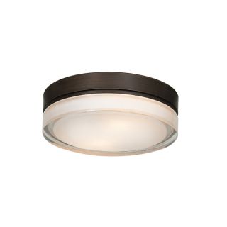 Access Lighting Solid 2 light 9 inch Flush Mount, Brushed Steel