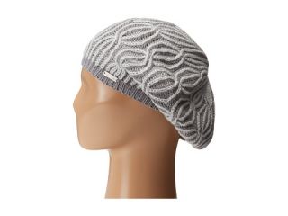 Calvin Klein Shaker Stitch Cable Beret Heathered Mid Gray