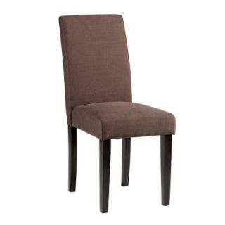 Home Decorators Collection Parsons Side Chair in Brown Faux Linen 0144300830