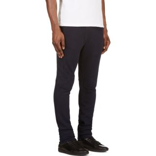 Balmain Navy Quilted Houndstooth Lounge Pants