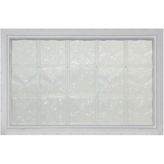 Pittsburgh Corning LightWise Decora White Vinyl New Construction Glass Block Window (Rough Opening 72.125 in x 9.8125 in; Actual 71.125 in x 8.8125 in)