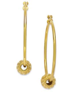 Giani Bernini 24k Gold over Sterling Silver Earrings, Diamond Cut Bead