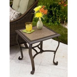 Peyton Ceramic Top Side Table Enjoy Life Outdoors Again with 