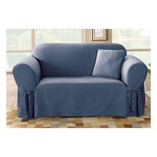 Sure Fit Cotton Duck Loveseat Skirted Slipcover