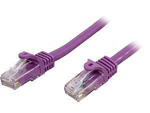Steren N6PATCH50PL 50 ft. Cat 6A Purple Snagless UTP Patch Cable   ETL Verified