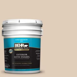 BEHR Premium Plus 5 gal. #PWN 66 Toasted Cashew Satin Enamel Exterior Paint 905005