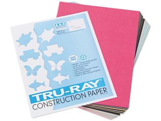 Pacon 103031 Tru Ray Construction Paper, 76 lbs., 9 x 12, Assorted, 50 Sheets/Pack