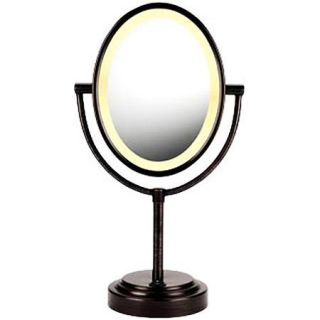 Conair Oval Oiled Bronze Double Sided Illuminated Mirror