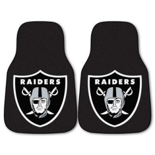 FANMATS Oakland Raiders 18 in. x 27 in. 2 Piece Carpeted Car Mat Set 5934