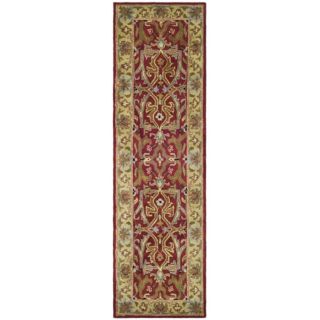 Safavieh Heritage Red Tufted Wool Runner (Common 2 ft x 14 ft; Actual 2.25 ft x 14 ft)