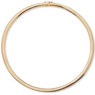 PalmBeach Jewelry Omega Link Choker Necklace in Yellow Gold Tone 16