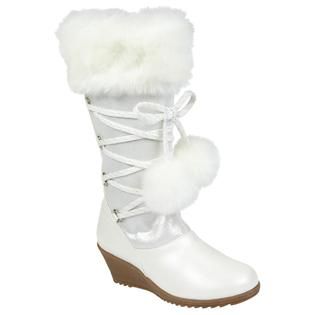 Girls White Faux Fur Boot Cozy Fashion at Its Highest from 
