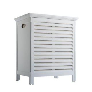 Elegant Home Fashions Elegant Hamper Cabinet in White HDBB605