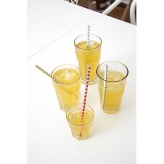 Kikkerland Box of 144 Gingham and Plaid Paper Straws