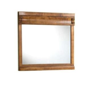 30 in. H x 32 in. W Framed Wall Mirror in Oak MD M1210