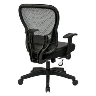 Office Star Space 28 Back Chair with Eco Leather Seat and Flip Arms