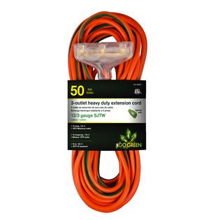 GoGreen Power Inc 12/3 50 3 Outlet Heavy Duty Extension Cord