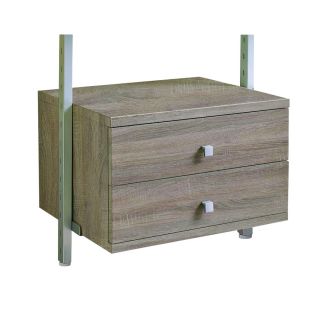space pro 21.75 in x 13.75 in 2 Drawer Driftwood Composite Wood Drawer
