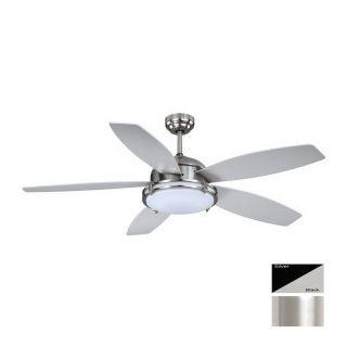 Cascadia Lighting Taliesin 52 in Satin Nickel Indoor Downrod Mount Ceiling Fan with Light Kit and Remote Control