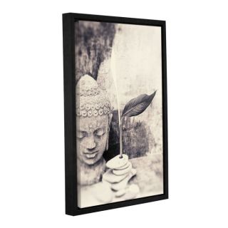 ArtWall Elena Ray  Black And White Buddha  Gallery Wrapped Floater