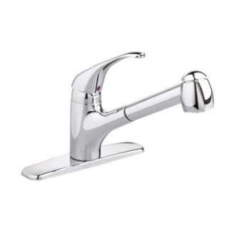 American Standard Reliant Plus Single Handle Pull Out Sprayer Kitchen Faucet in Stainless Steel 4205104F15.075