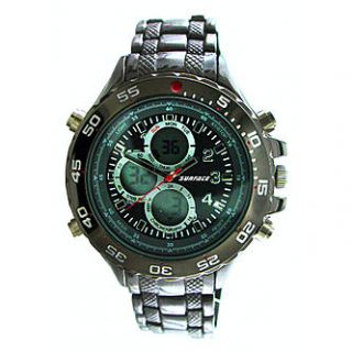 Surface Mens Chronograph Gunmetal Watch with Round Multi Dials