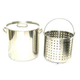 Stainless Steel 53 quart Stock Pot and Basket
