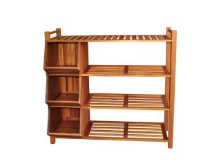 Merry Products SLF0020110000 4 Tier Outdoor Shoe Rack and Cubby