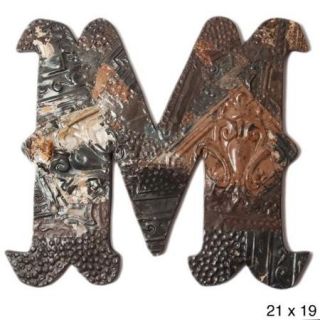 Ozark Folk Art Reclaimed Tin Letter M(Refurbished) 14 x 14