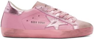 Golden Goose Pink Superstar Low Top Sneakers