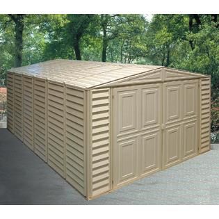 Duramax  10 x 15 vinyl fire retardant shed with a galvanized steel