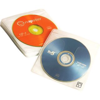 Case Logic CDS120 Case Logic ProSleeves Double Sided CD Sleeve   Fabric   White   120 CD/DVD
