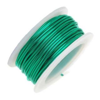 Artistic Wire, Silver Plated Craft Wire 24 Gauge Thick, 10 Yard Spool, Christmas Green