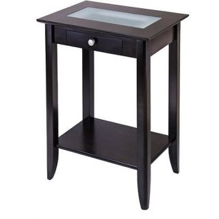 Syrah Tall End Table with Frosted Glass