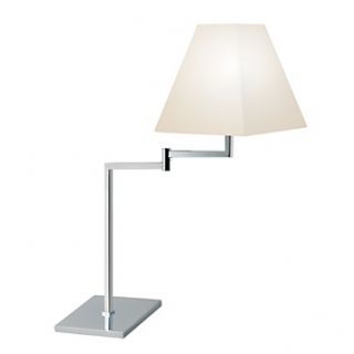Square Swing Table Lamp, Polished Chrome