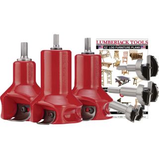 Lumberjack Tools Home Series Tenon Cutter Master Kit — 3-Pc., 1in., 1 1/2in. & 2in., Model# HSK3  Tenon Cutters   Kits