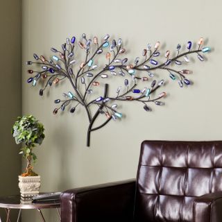 Upton Home Willow Multicolor Metal/ Glass Tree Wall Sculpture