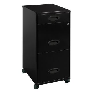 Office Designs Black 3 drawer Mobile File Cabinet   13565567