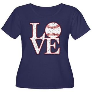  Women's Plus Size Love Baseball T Shirt