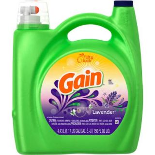 Gain Liquid Laundry Detergent, Lavender, 96 Loads 150 fl oz