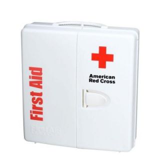 First Aid Only 194 Piece Large Food Industry First Aid Kit Smart Compliance Cabinet with Handle 1301 RC 0103