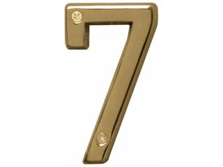 Hy ko BR 42PB 7 4 in. Polished Brass No. 7 House Number   Pack of 3