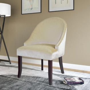 CorLiving Antonio Accent Chair in Soft Cream Velvet   Home   Furniture