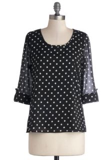 Daily Lunch Date Top in Black  Mod Retro Vintage Short Sleeve Shirts