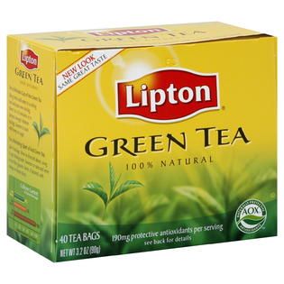 Lipton Tea Bags, Green Tea, 40 tea bags [3.2 oz (90 g)]   Food